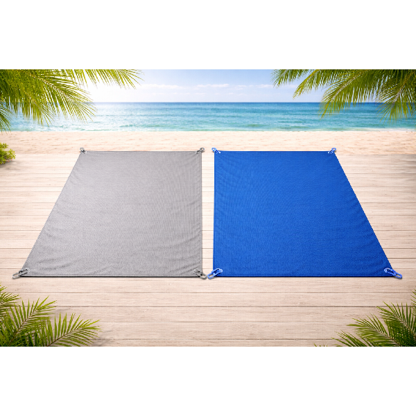 מחצלת חוף גדולה נגד חול 150x200 ס"מ עם תיק נשיאה תואם בצבע טורקיז